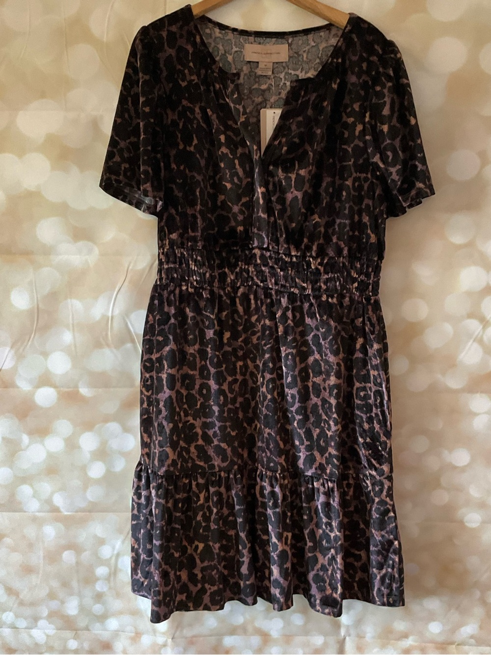 French Connection Velvet Cheetah Dress